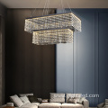 Crystal square modern chandeliers pendant lights